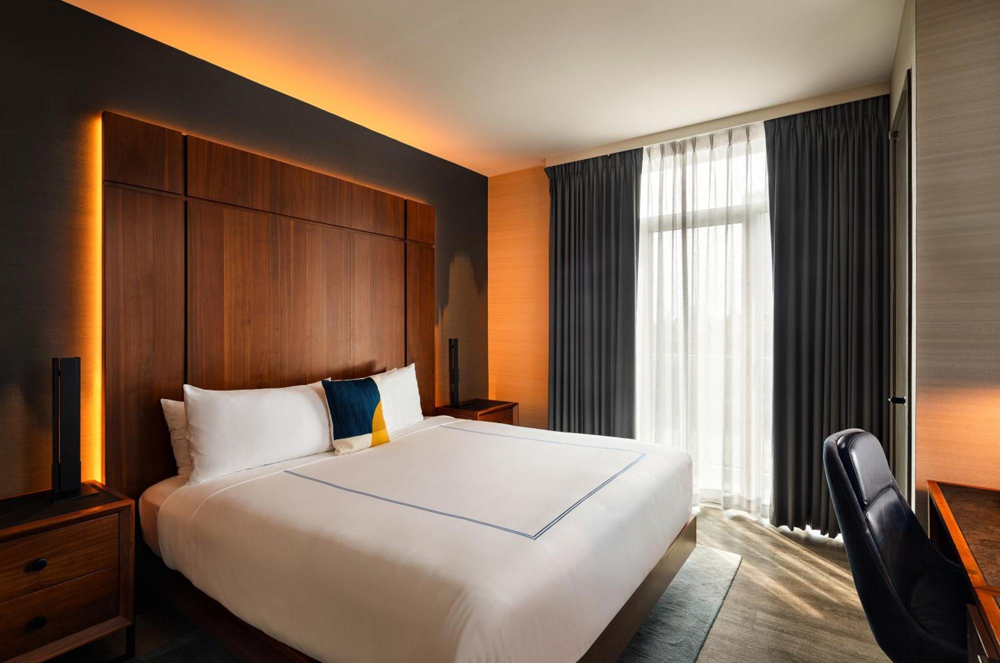 Gansevoort Meatpacking Hotel Nova Iorque Exterior foto A guest room at the hotel